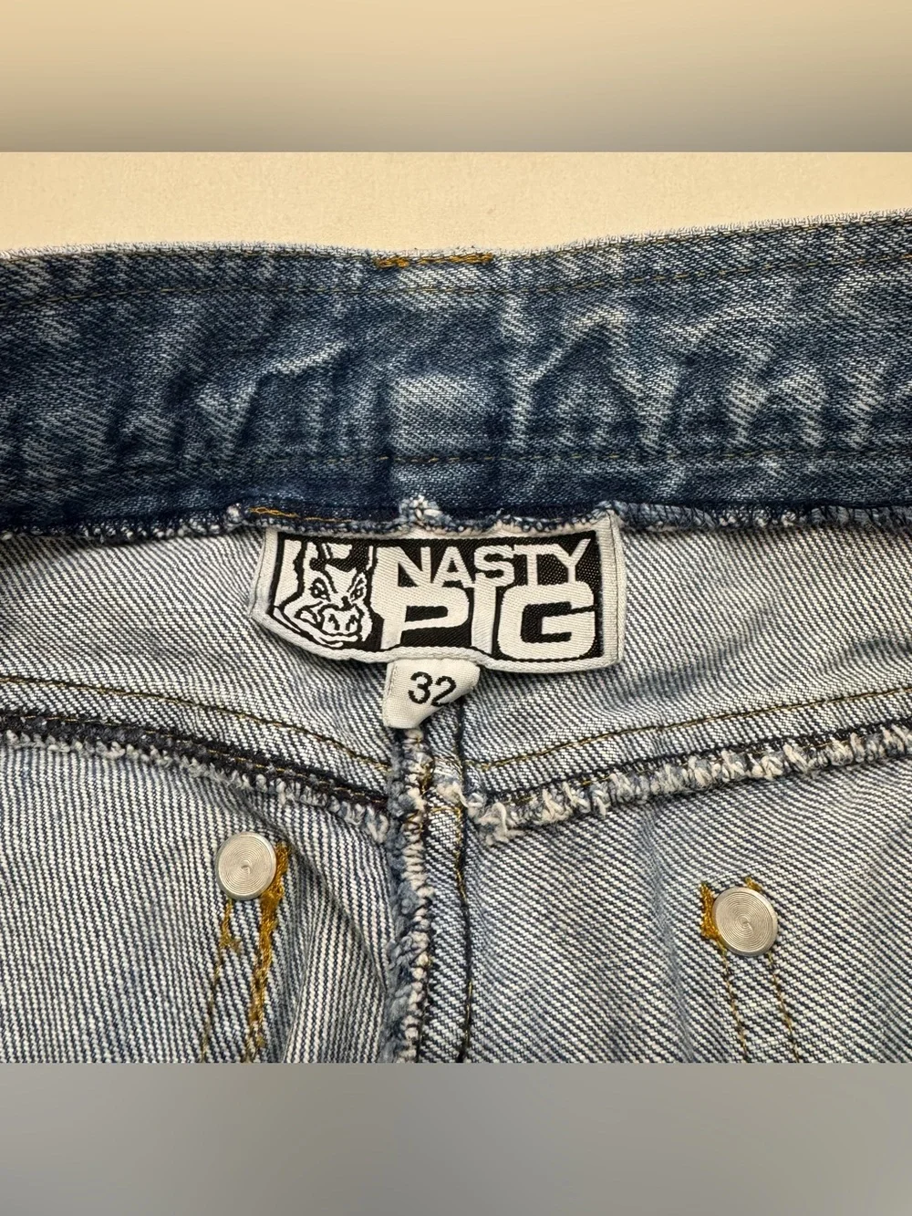Vintage Nasty Pig Denim Jeans Pants Snap Button Up Men's Size 32 Made in USA